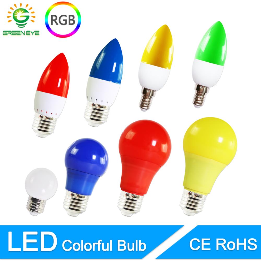 LED  E27 E14 3W 5W 7W RGB Led  A60 A50 G45 C..